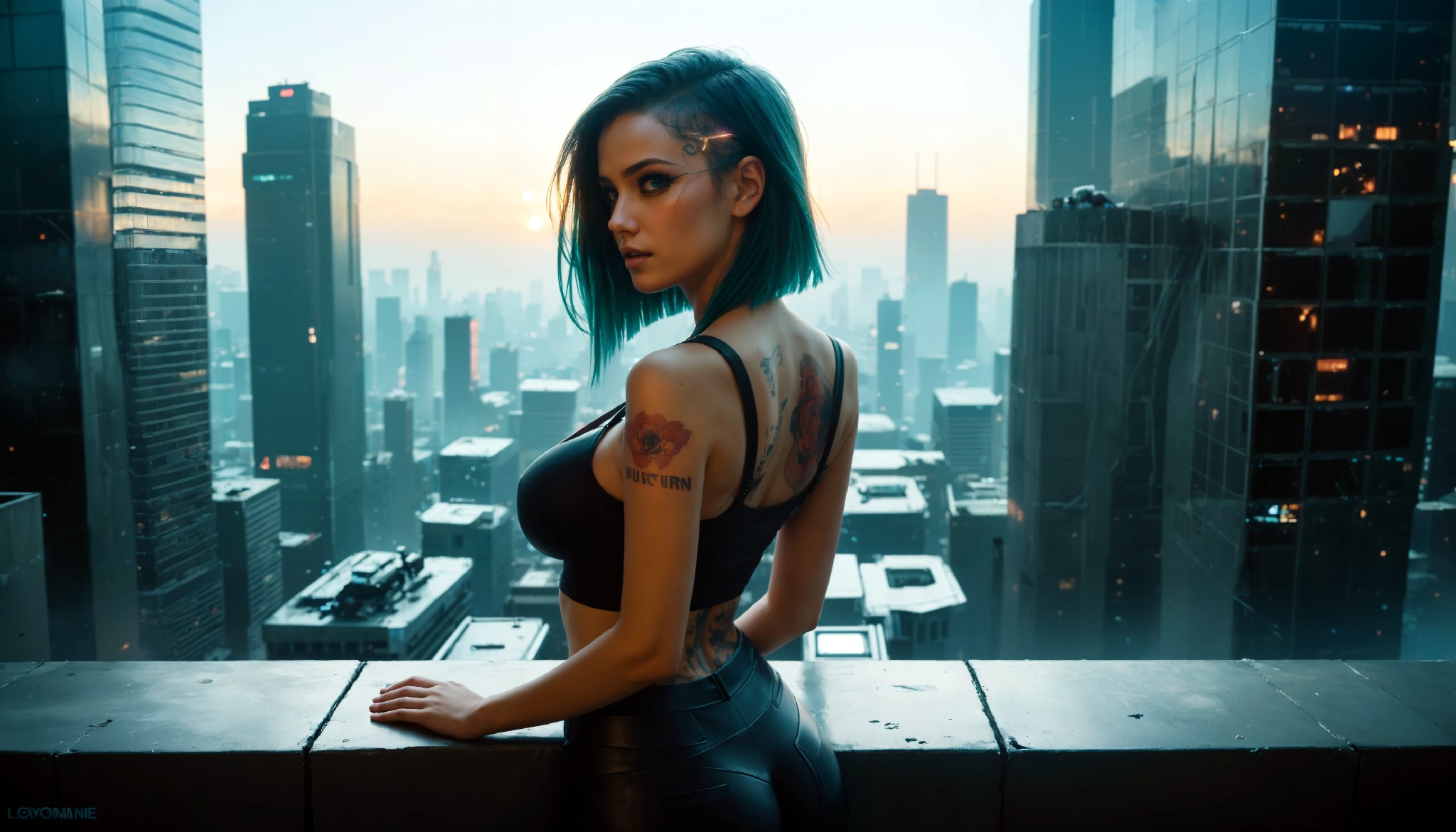 Cute Charming Cyberpunk Girl