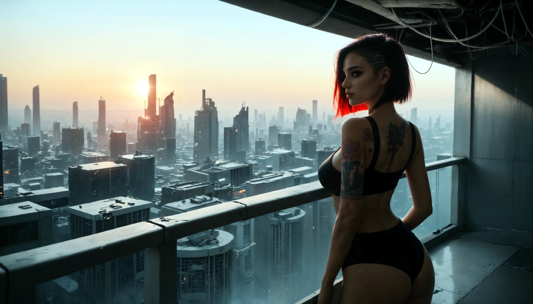 Cute Charming Cyberpunk Girl