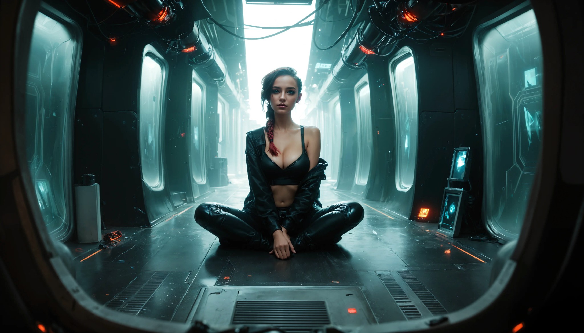 Cute Charming Cyberpunk Girl
