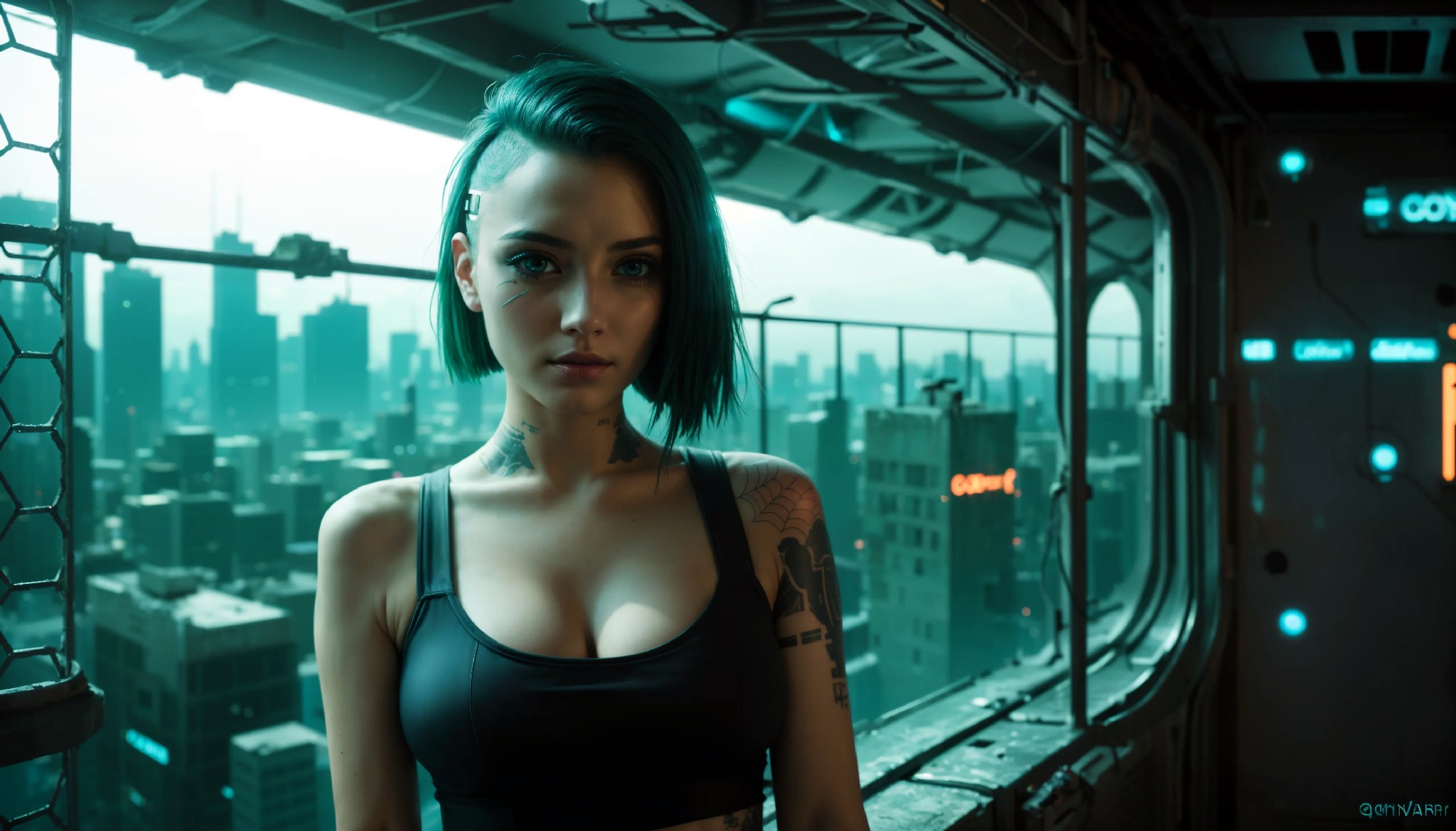 Cute Charming Cyberpunk Girl
