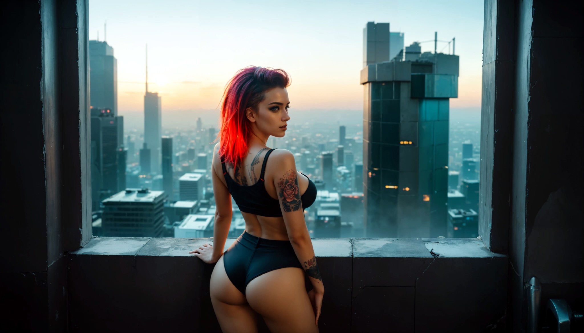 Cute Charming Cyberpunk Girl