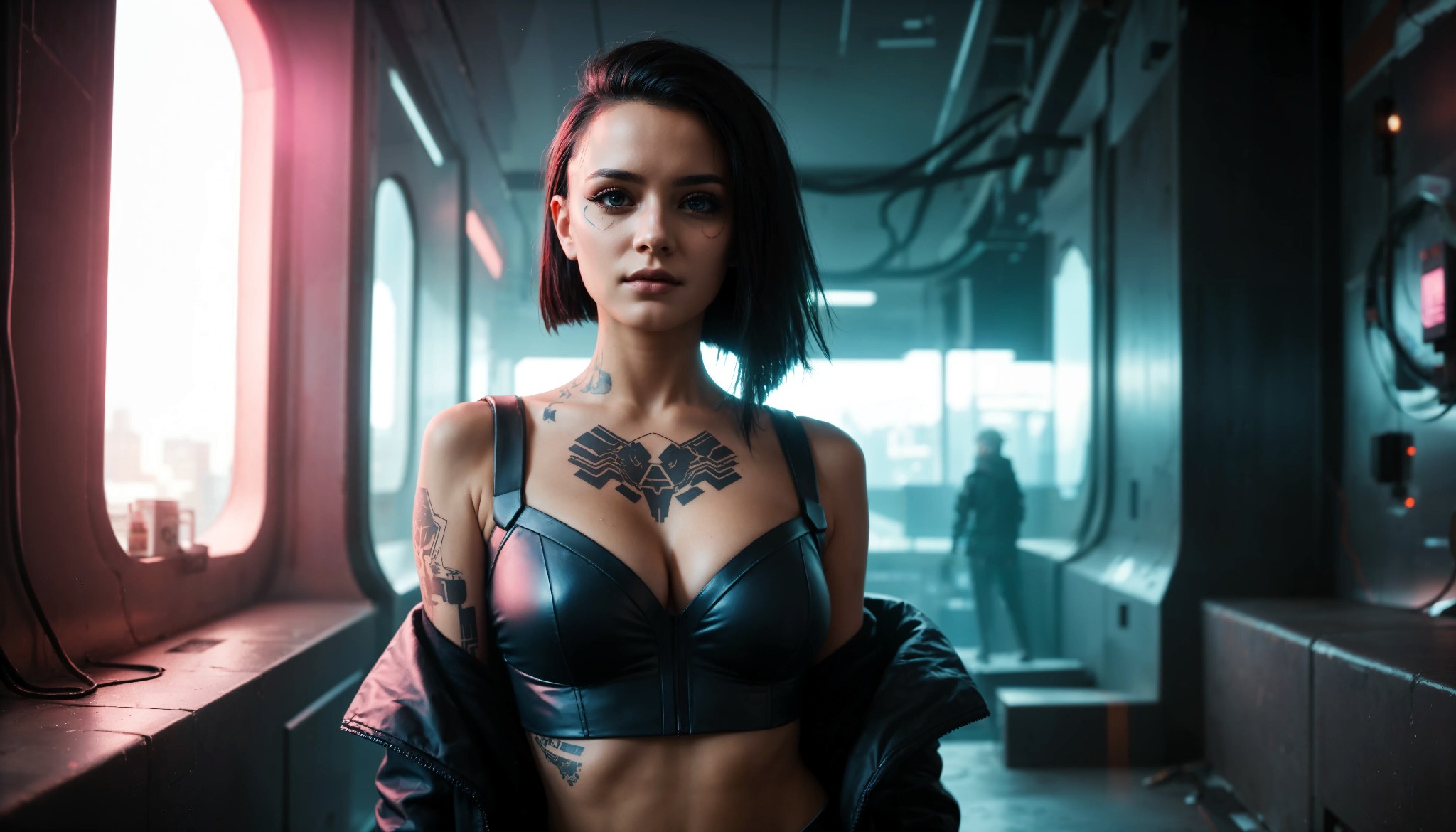Cute Charming Cyberpunk Girl