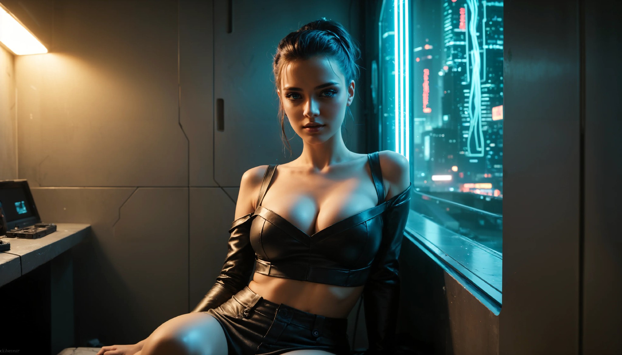 Cute Charming Cyberpunk Girl