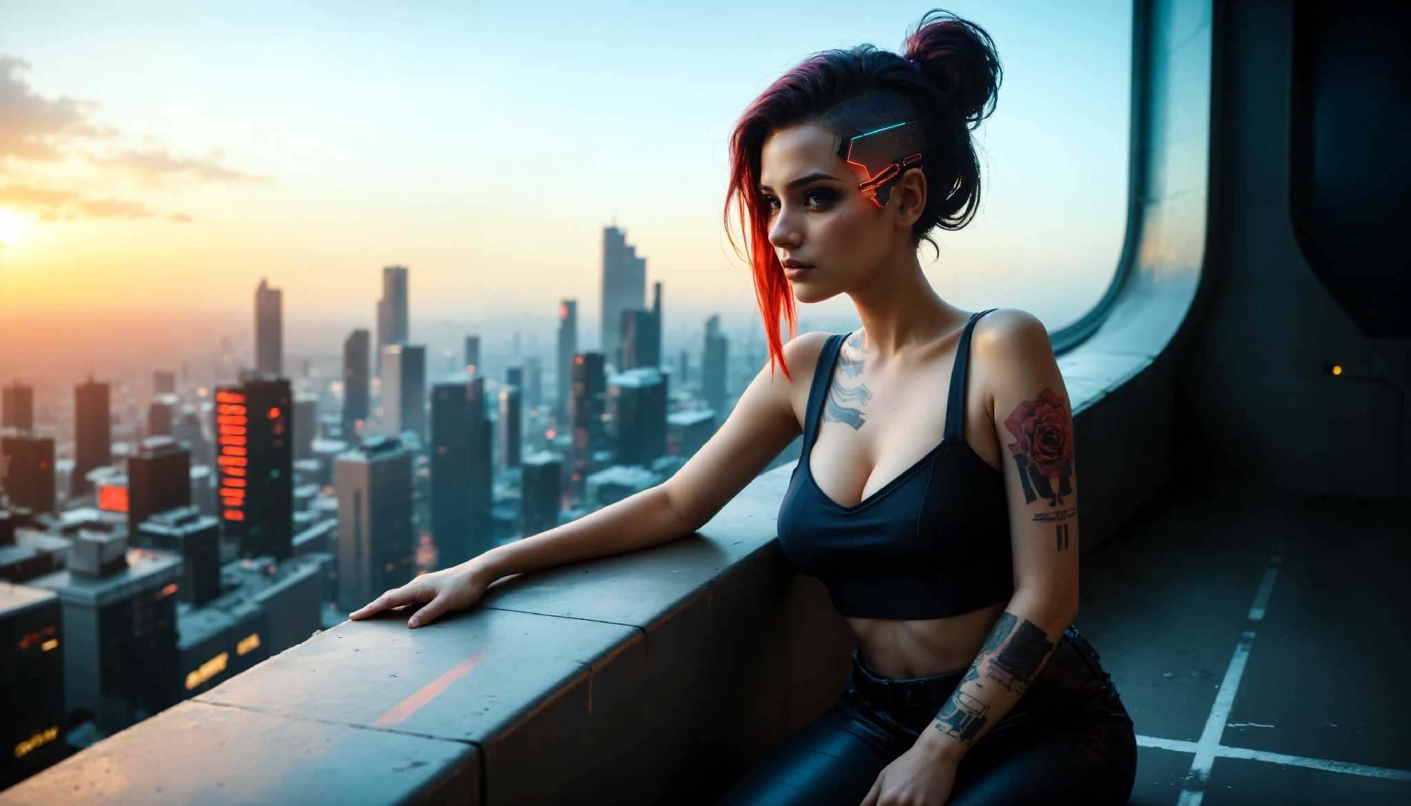 Cute Charming Cyberpunk Girl