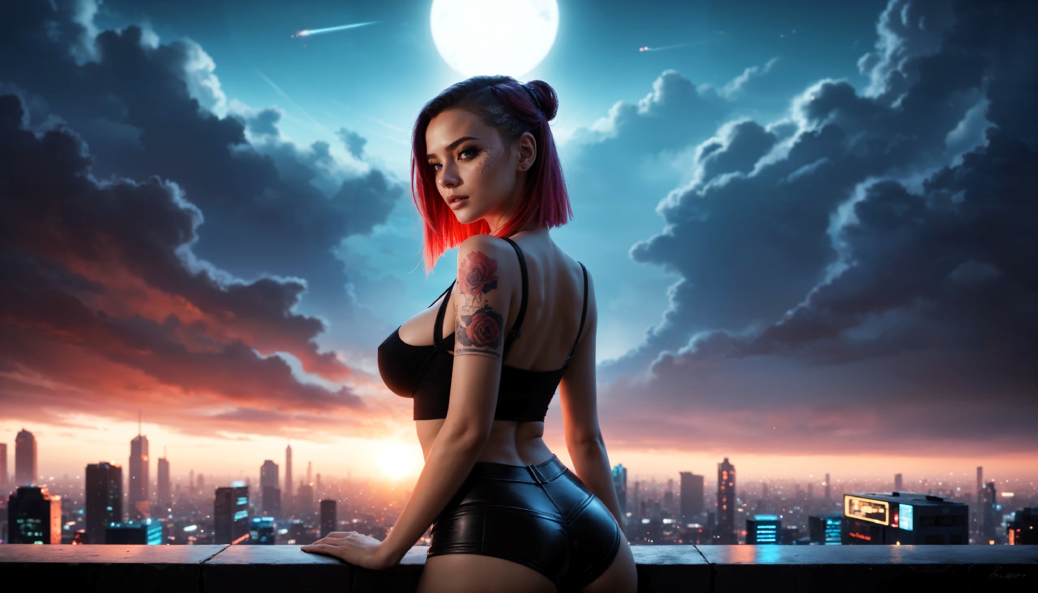 Cute Charming Cyberpunk Girl