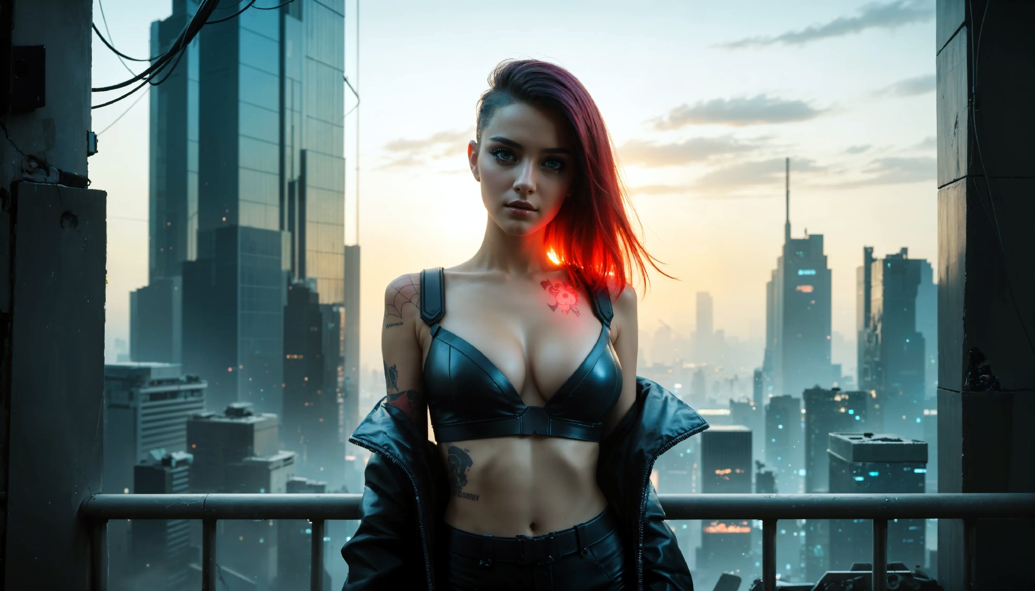 Cute Charming Cyberpunk Girl