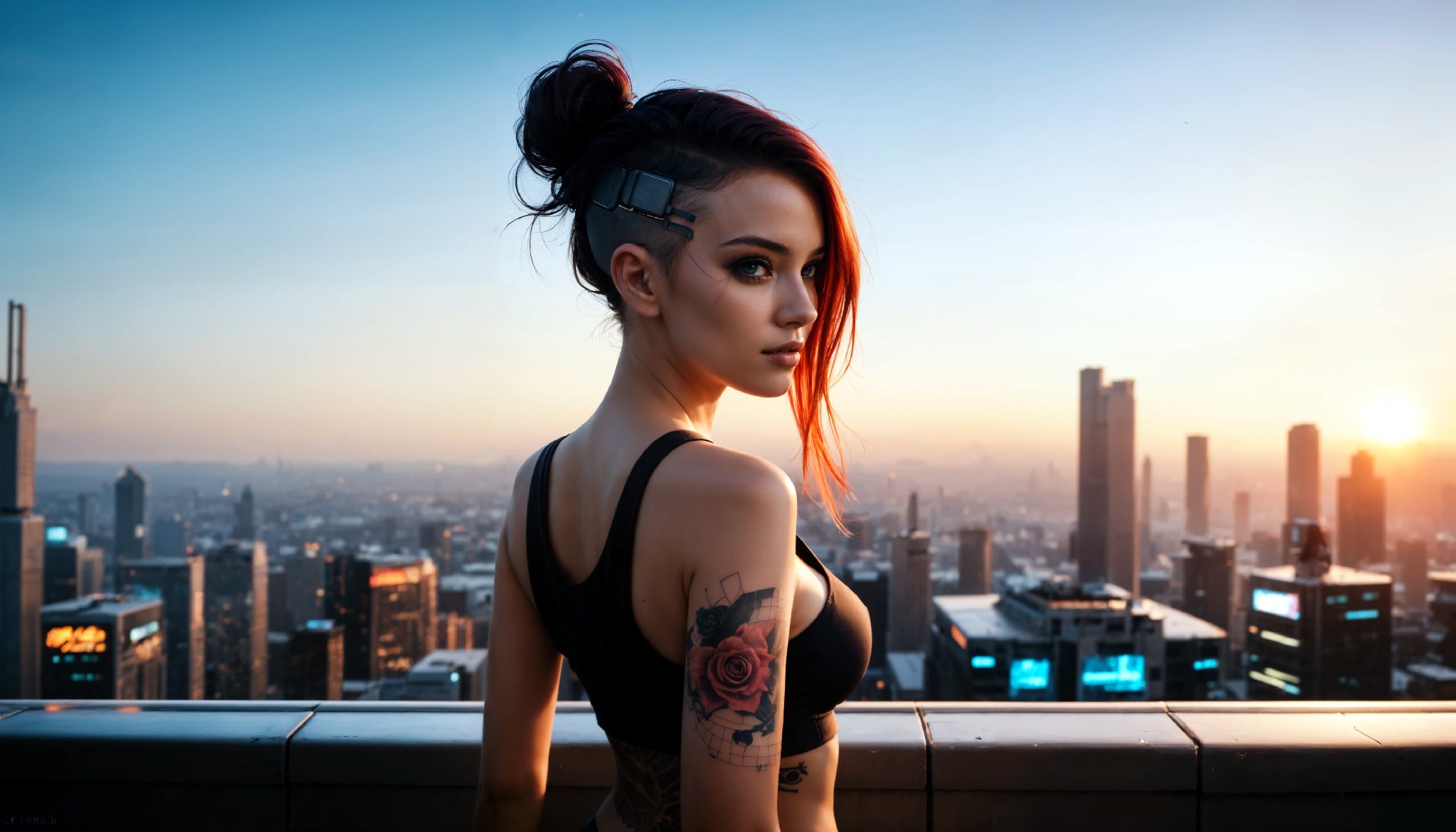 Cute Charming Cyberpunk Girl