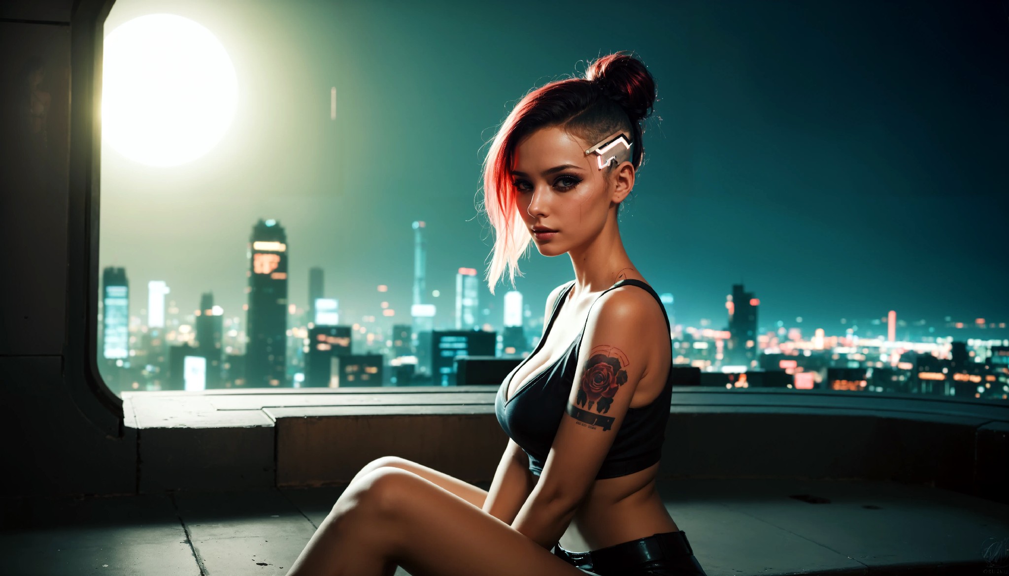 Cute Charming Cyberpunk Girl