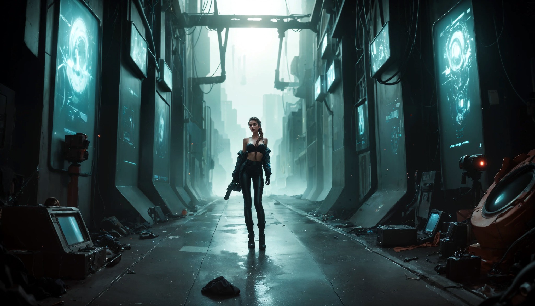 Cute Charming Cyberpunk Girl