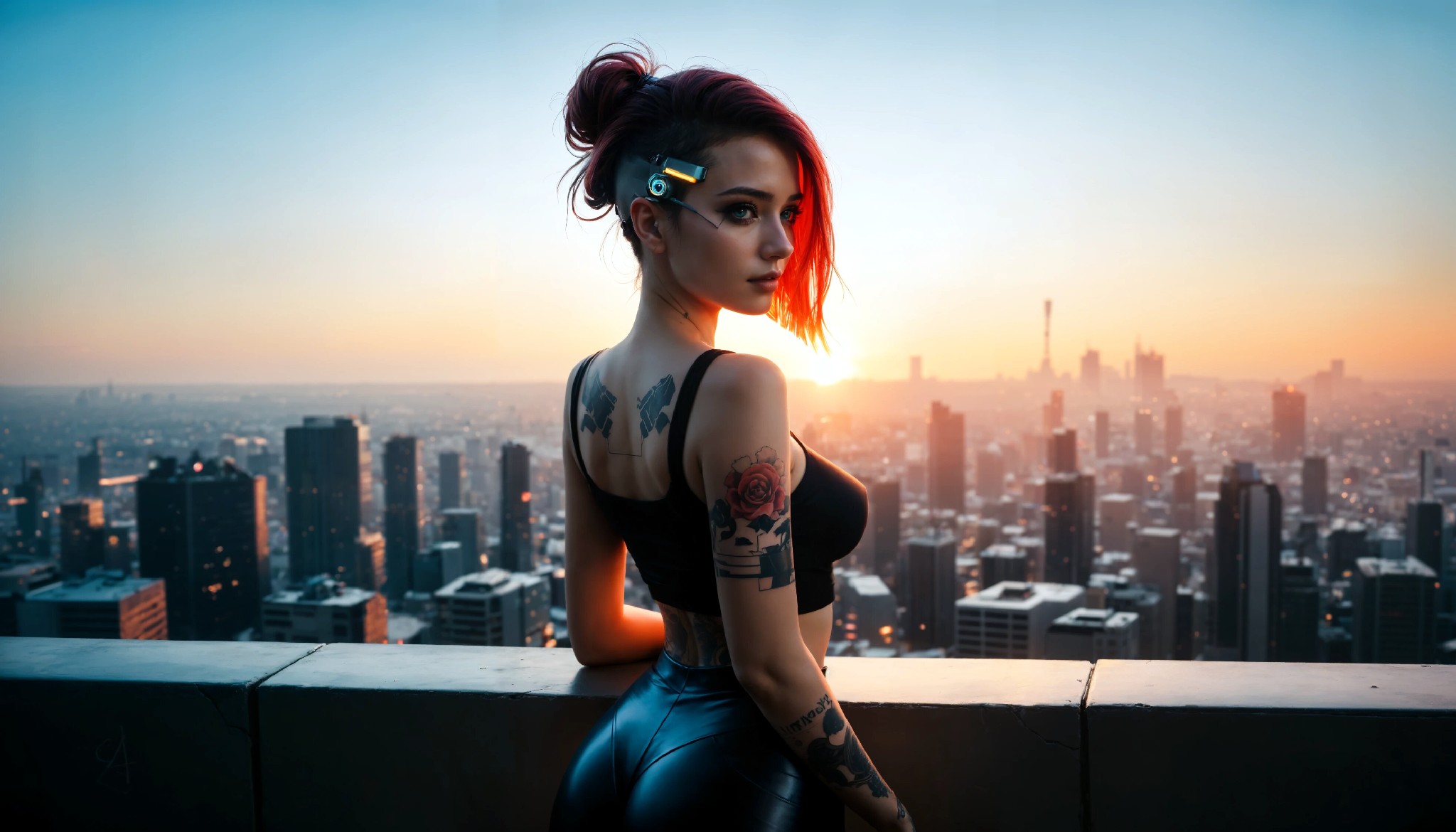 Cute Charming Cyberpunk Girl