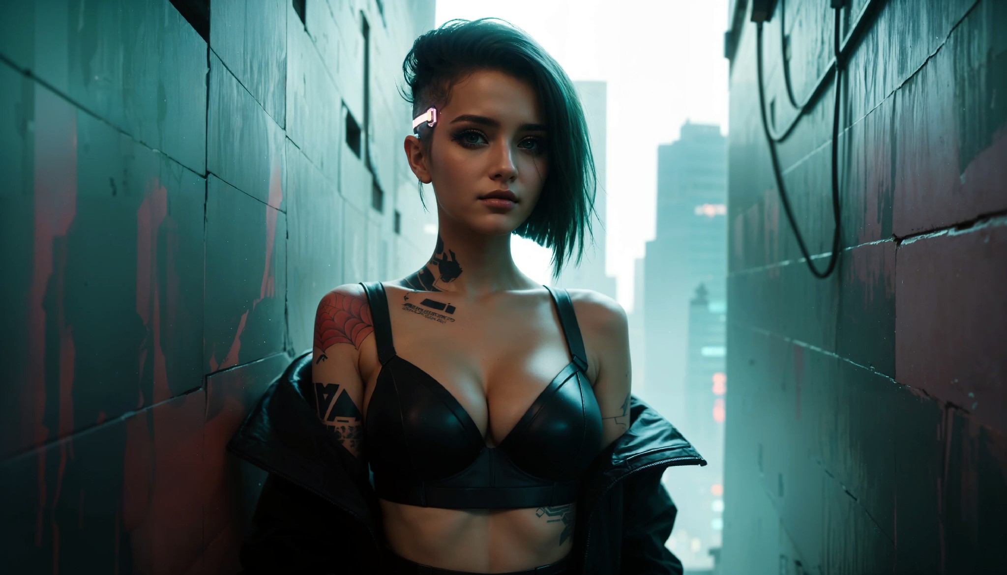 Cute Charming Cyberpunk Girl