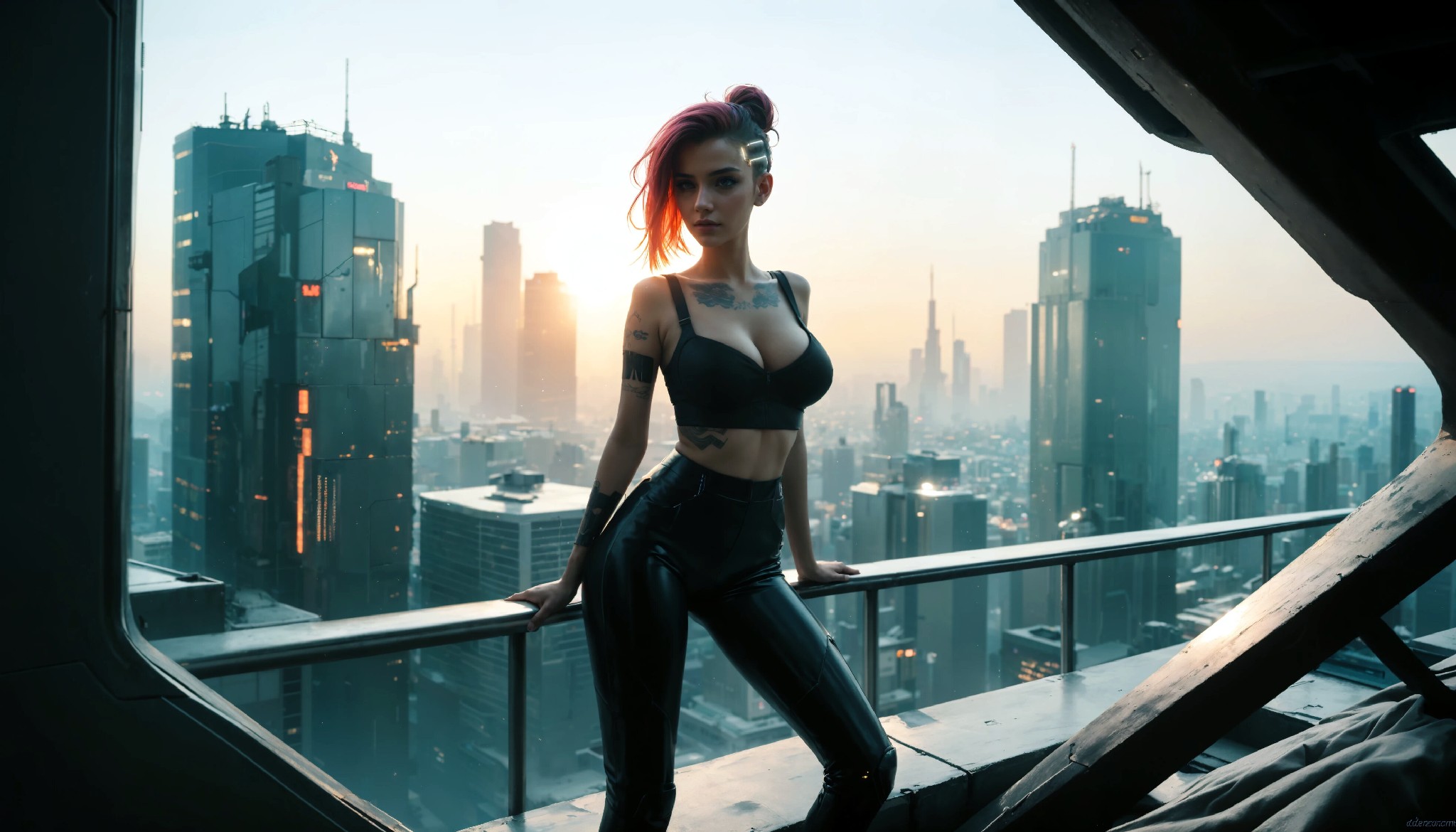 Cute Charming Cyberpunk Girl