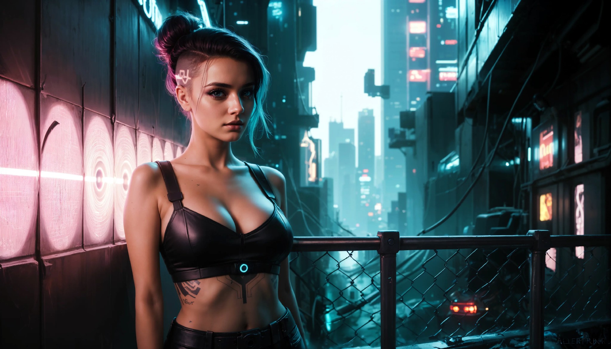Cute Charming Cyberpunk Girl