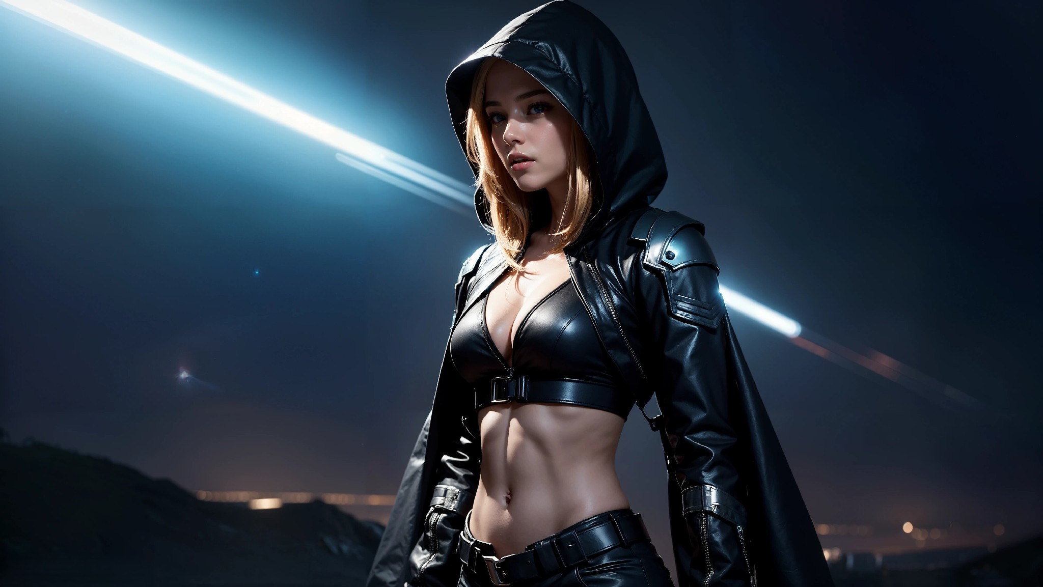 Sexy Cyberpunk Cosmic Assassin Girl