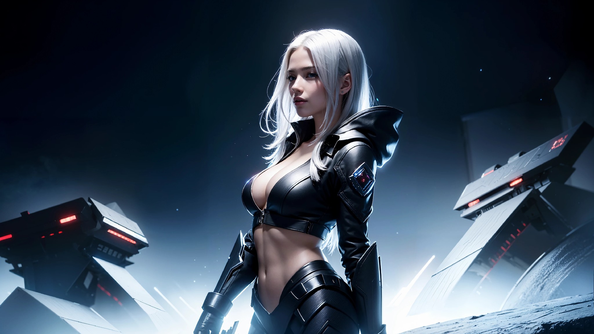 Sexy Cyberpunk Cosmic Assassin Girl