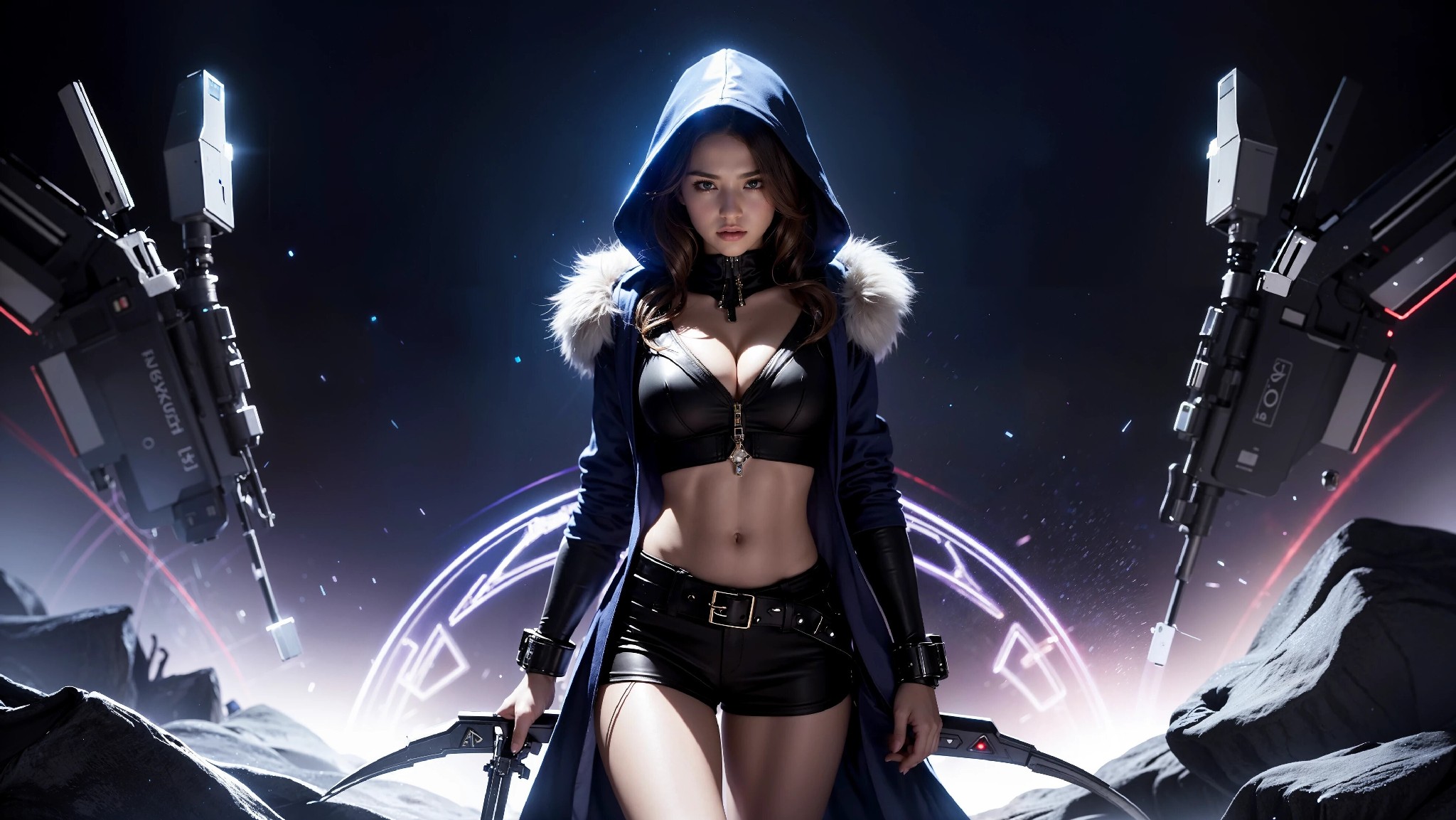 Sexy Cyberpunk Cosmic Assassin Girl