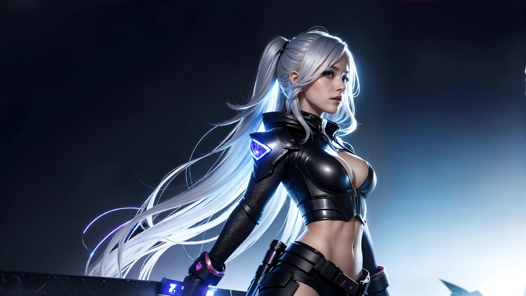 Sexy Cyberpunk Cosmic Assassin Girl