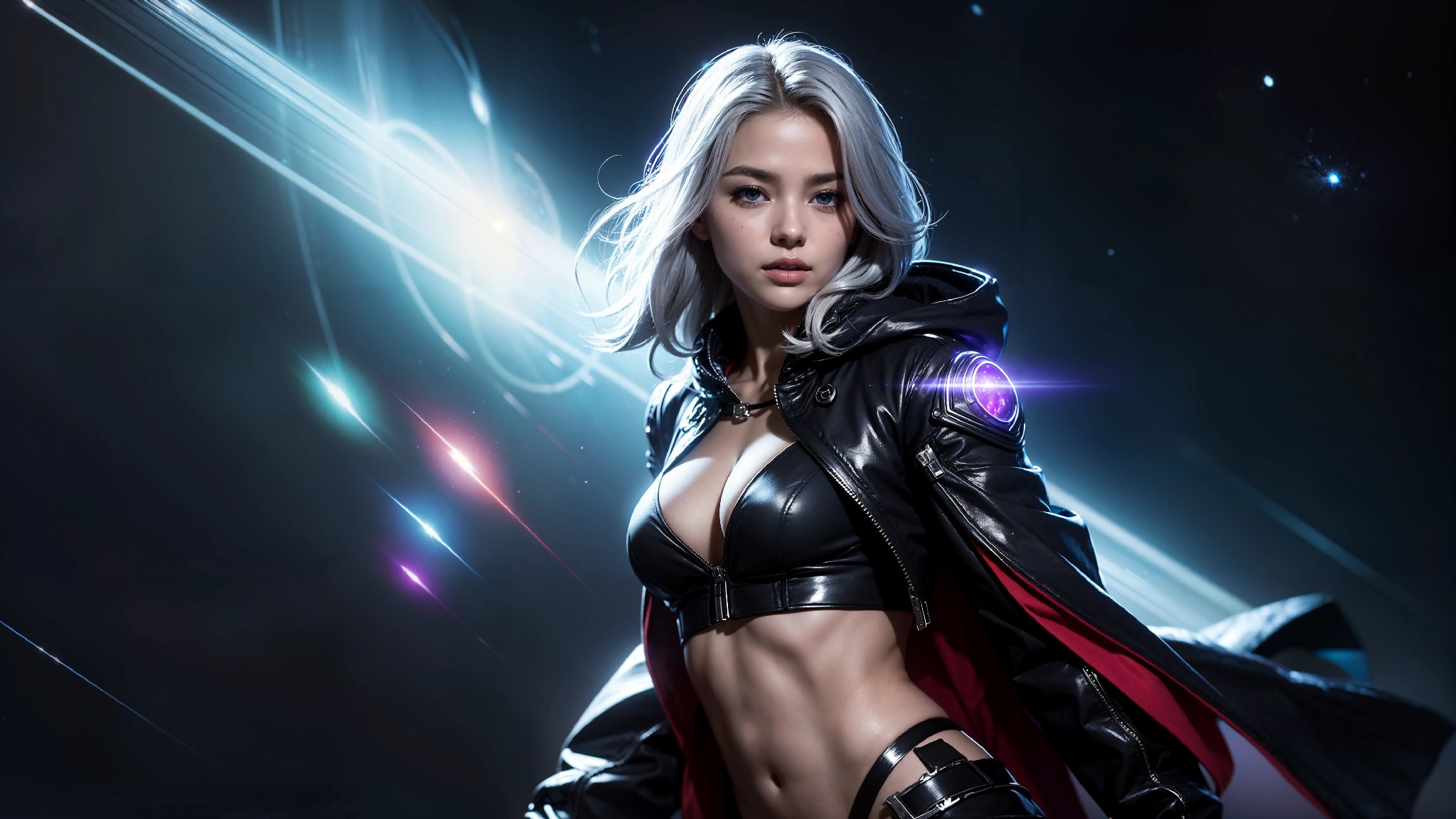 Sexy Cyberpunk Cosmic Assassin Girl