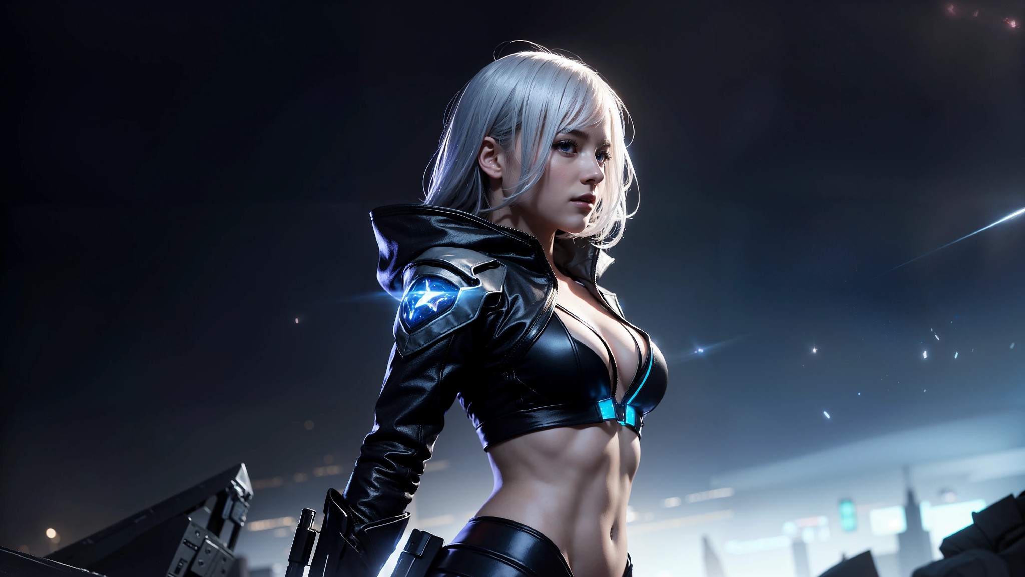 Sexy Cyberpunk Cosmic Assassin Girl