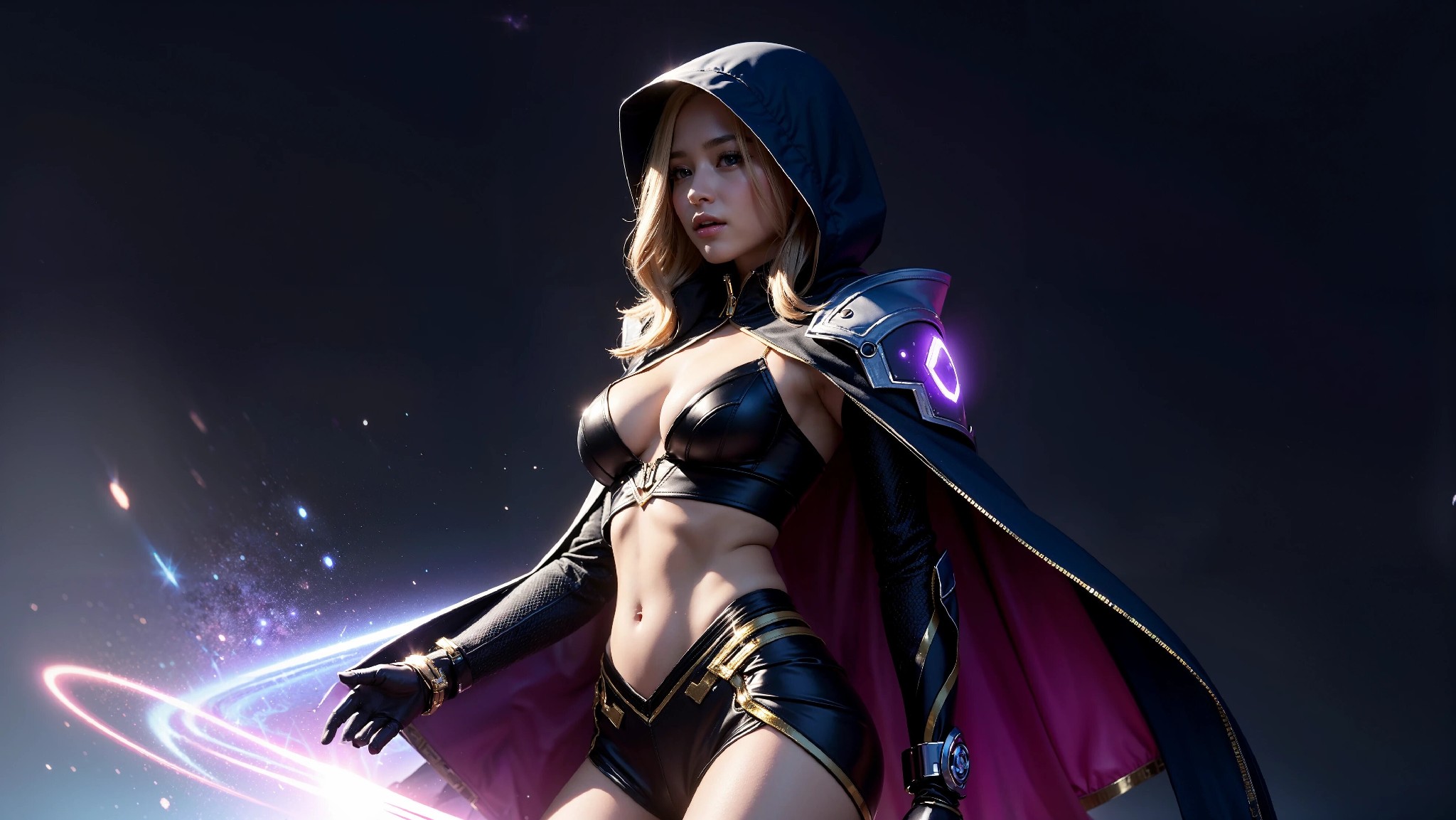 Sexy Cyberpunk Cosmic Assassin Girl