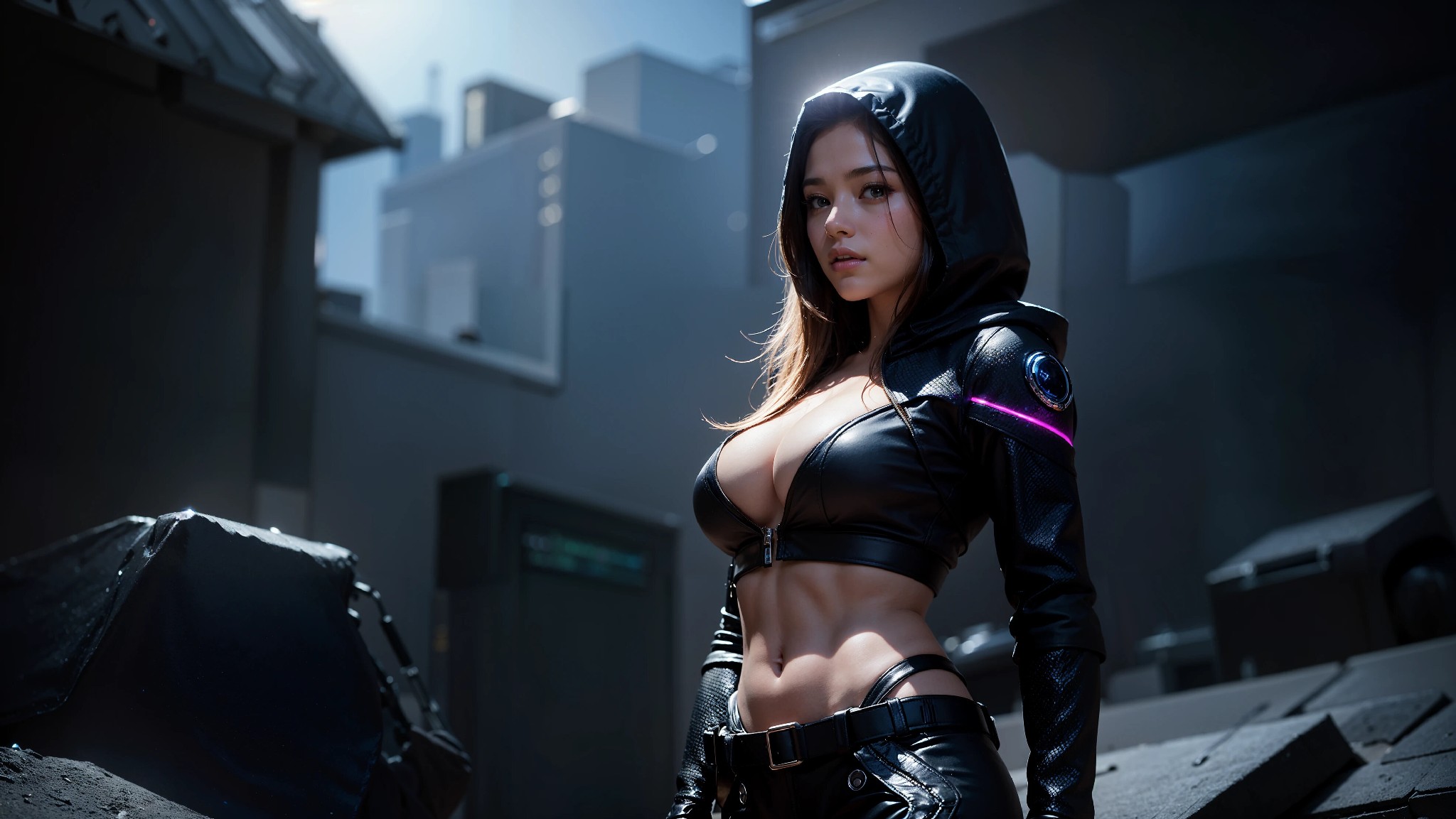 Sexy Cyberpunk Cosmic Assassin Girl