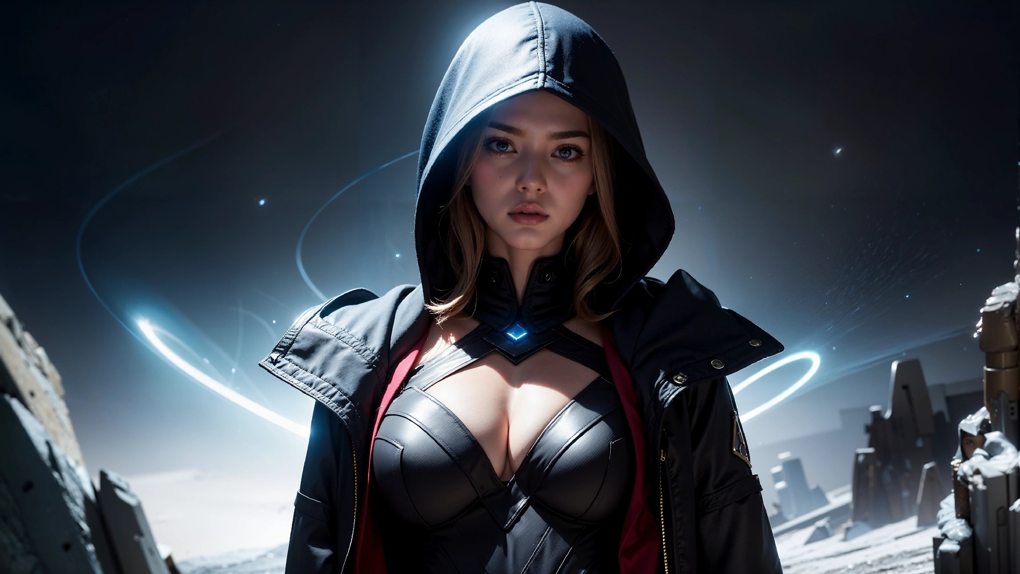 Sexy Cyberpunk Cosmic Assassin Girl
