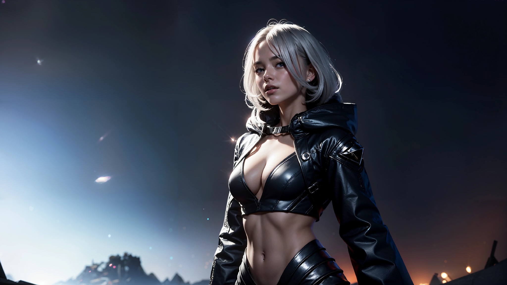 Sexy Cyberpunk Cosmic Assassin Girl