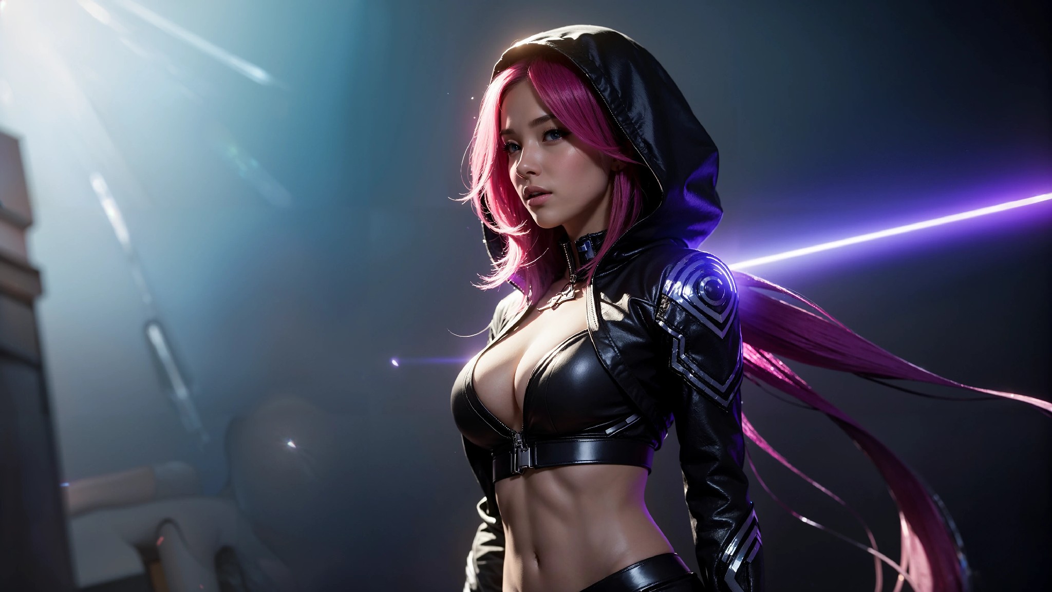 Sexy Cyberpunk Cosmic Assassin Girl
