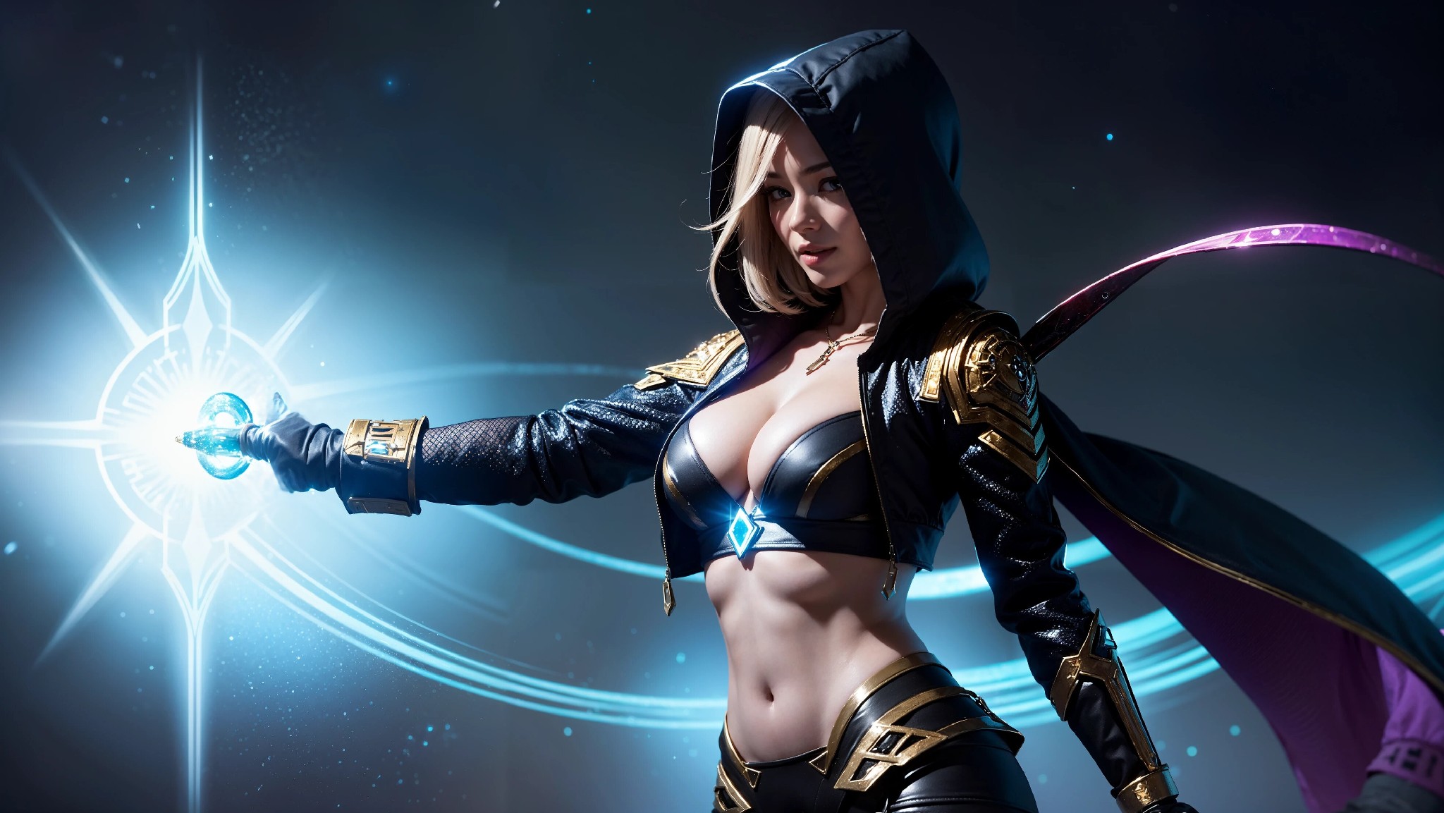 Sexy Cyberpunk Cosmic Assassin Girl