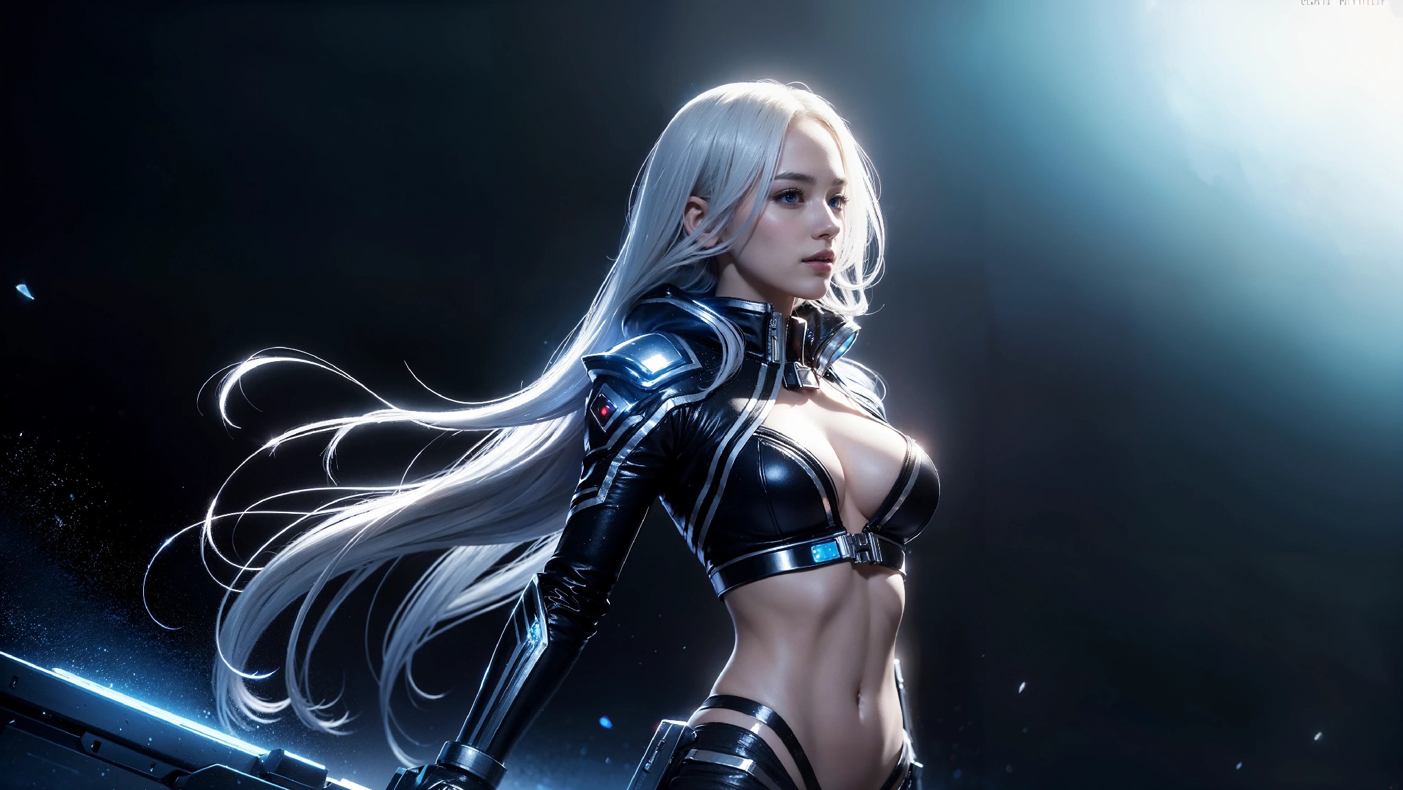 Sexy Cyberpunk Cosmic Assassin Girl