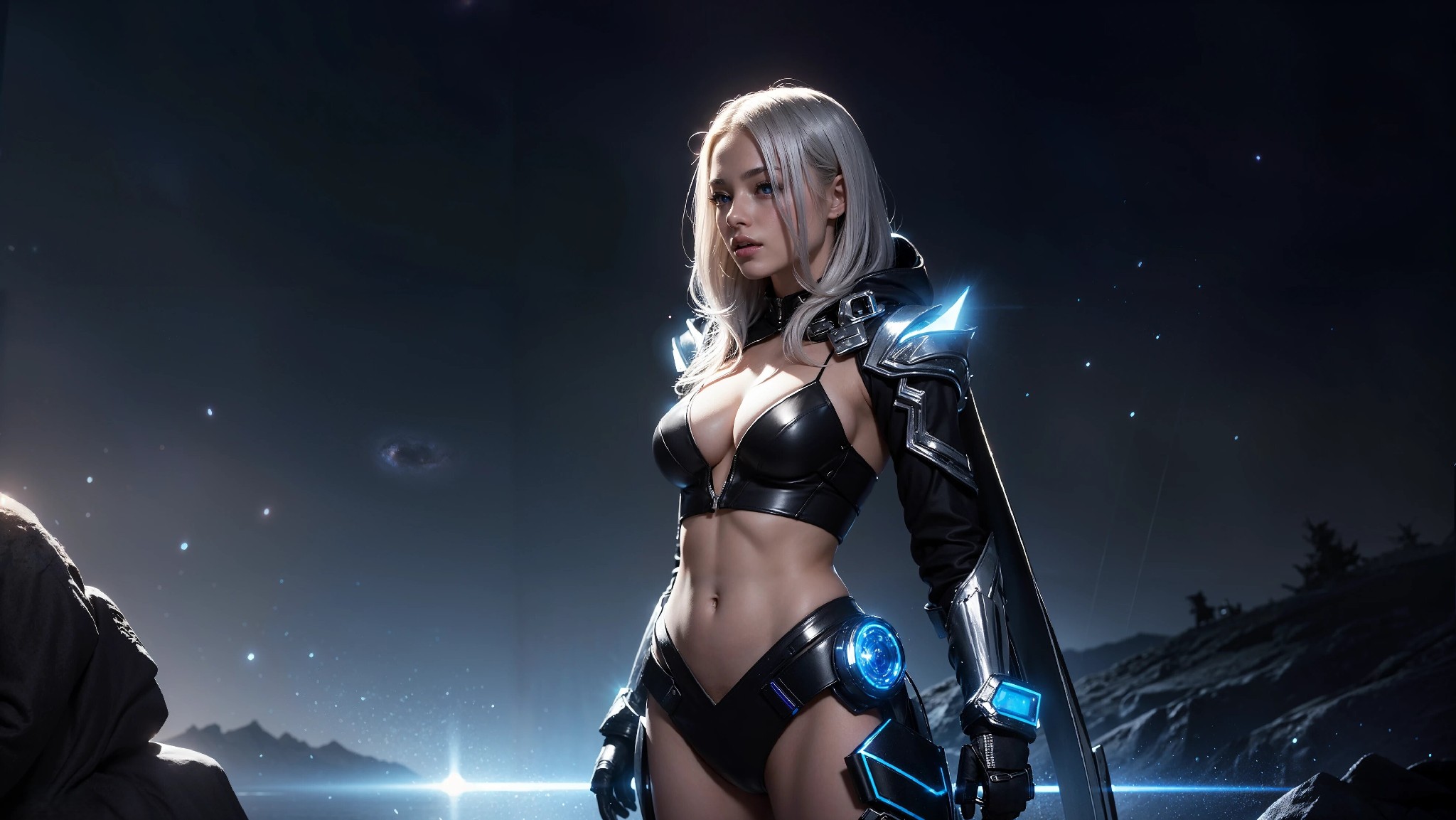 Sexy Cyberpunk Cosmic Assassin Girl