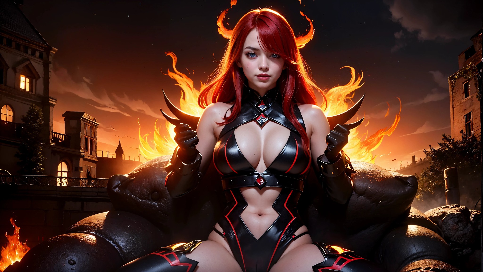 Cute devil girl from hell