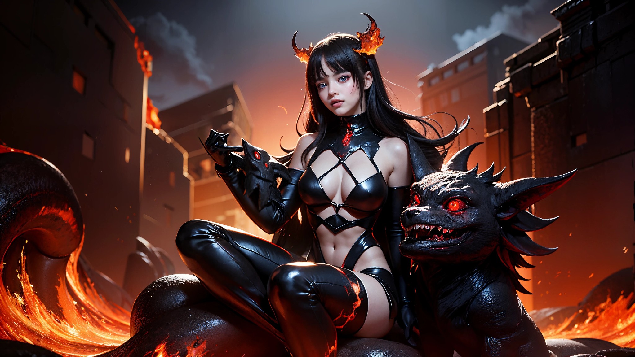Cute devil girl from hell