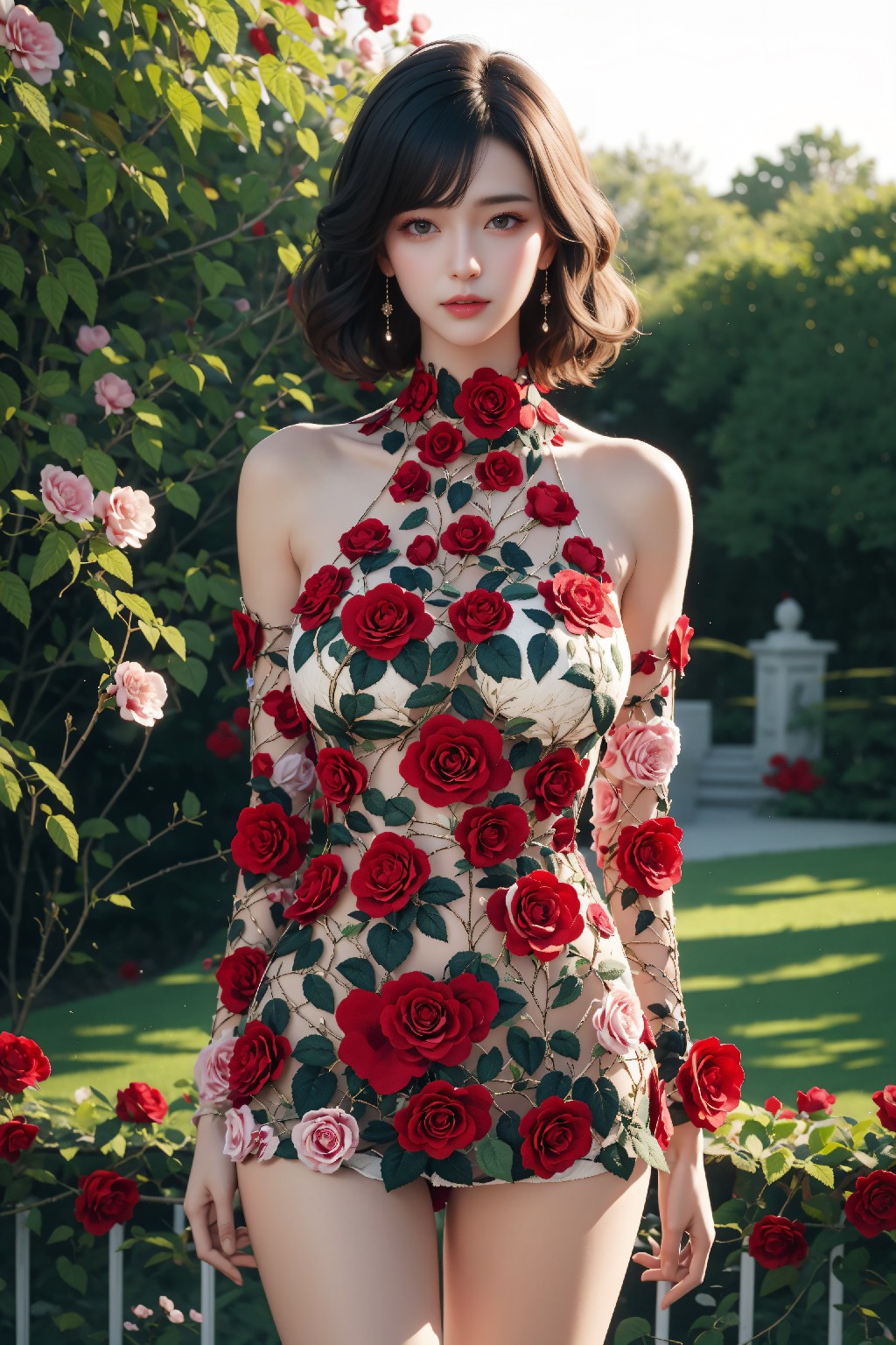 Rose Floral Dress