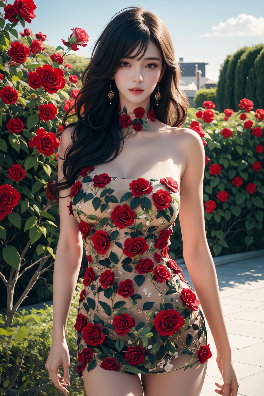 Rose Floral Dress