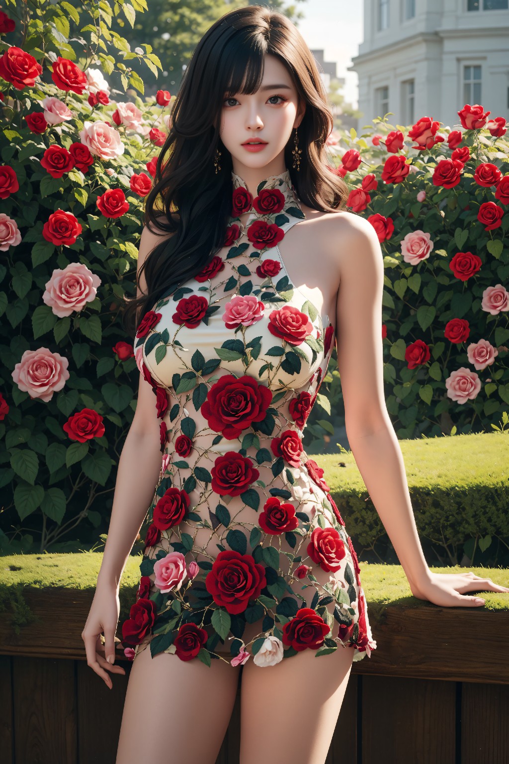 Rose Floral Dress