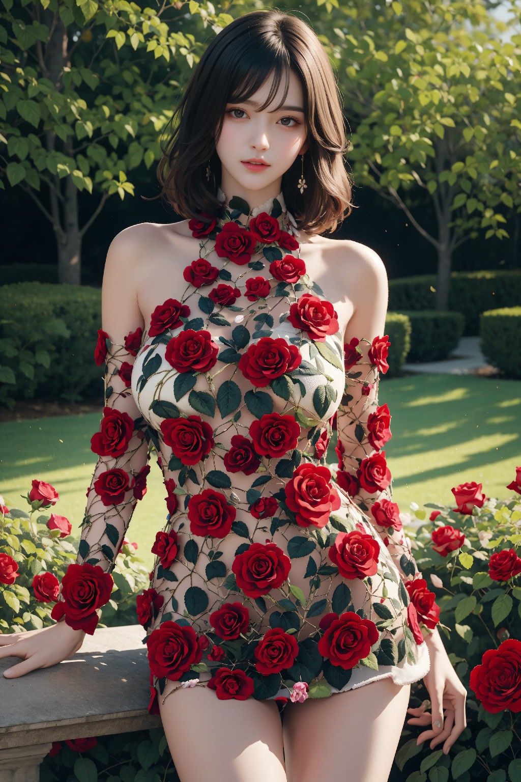 Rose Floral Dress
