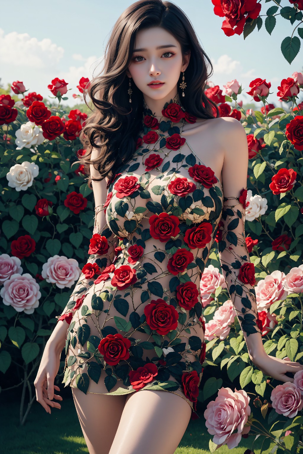Rose Floral Dress