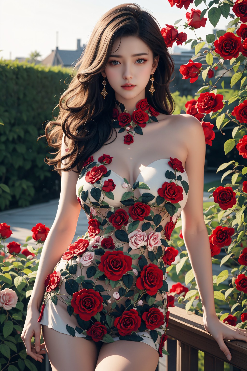 Rose Floral Dress