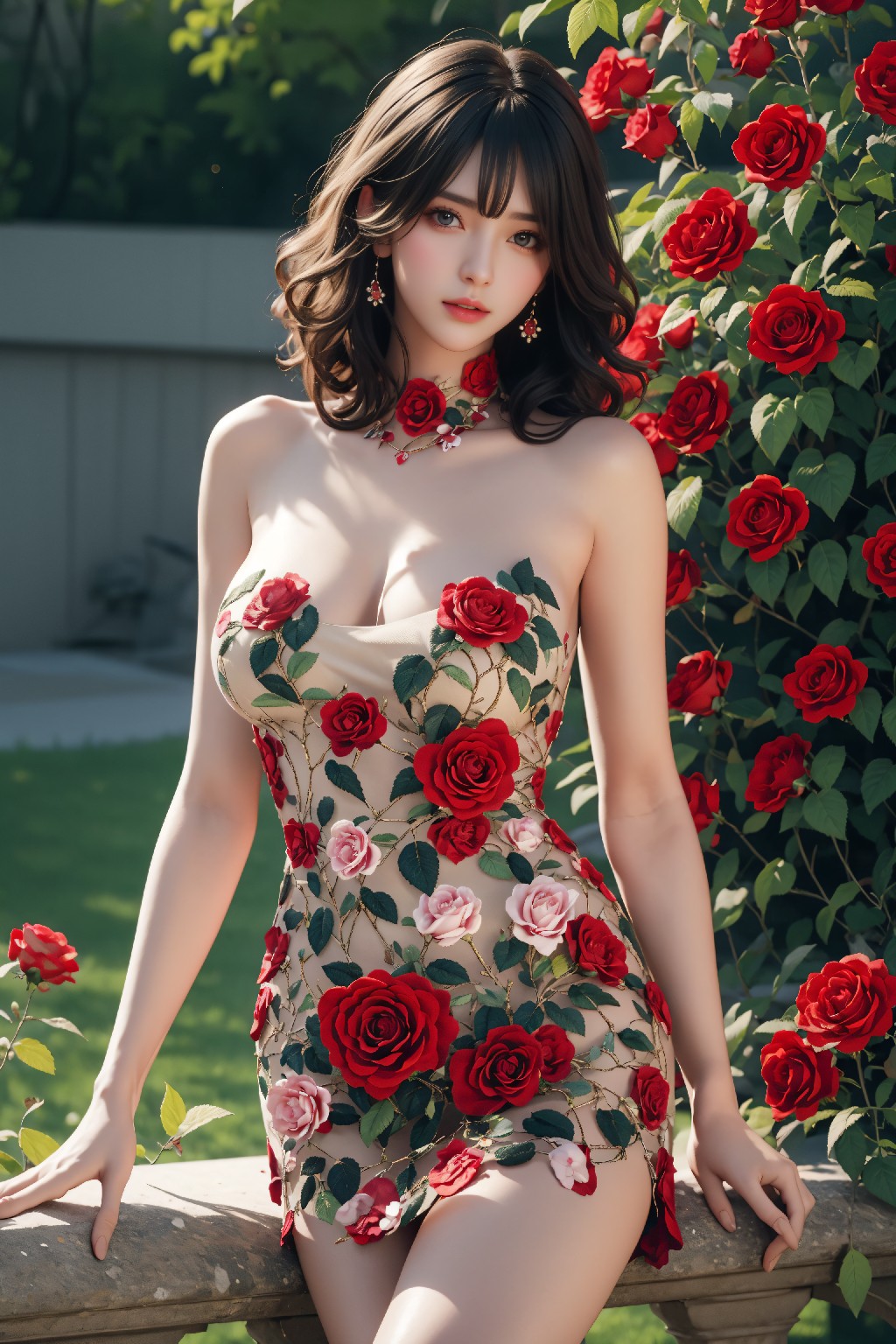 Rose Floral Dress