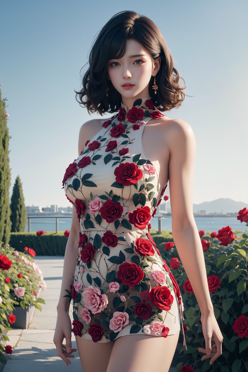 Rose Floral Dress