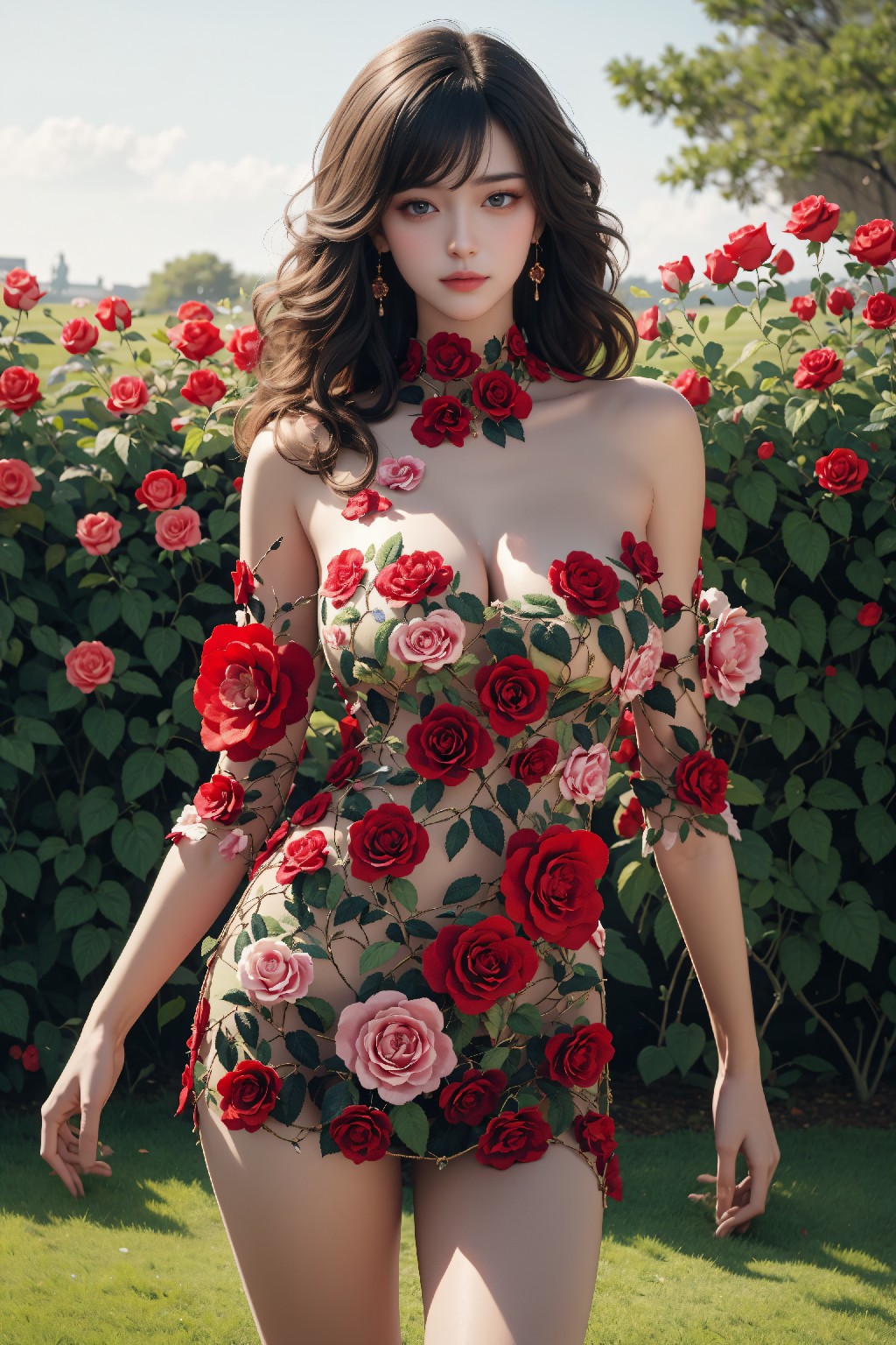 Rose Floral Dress