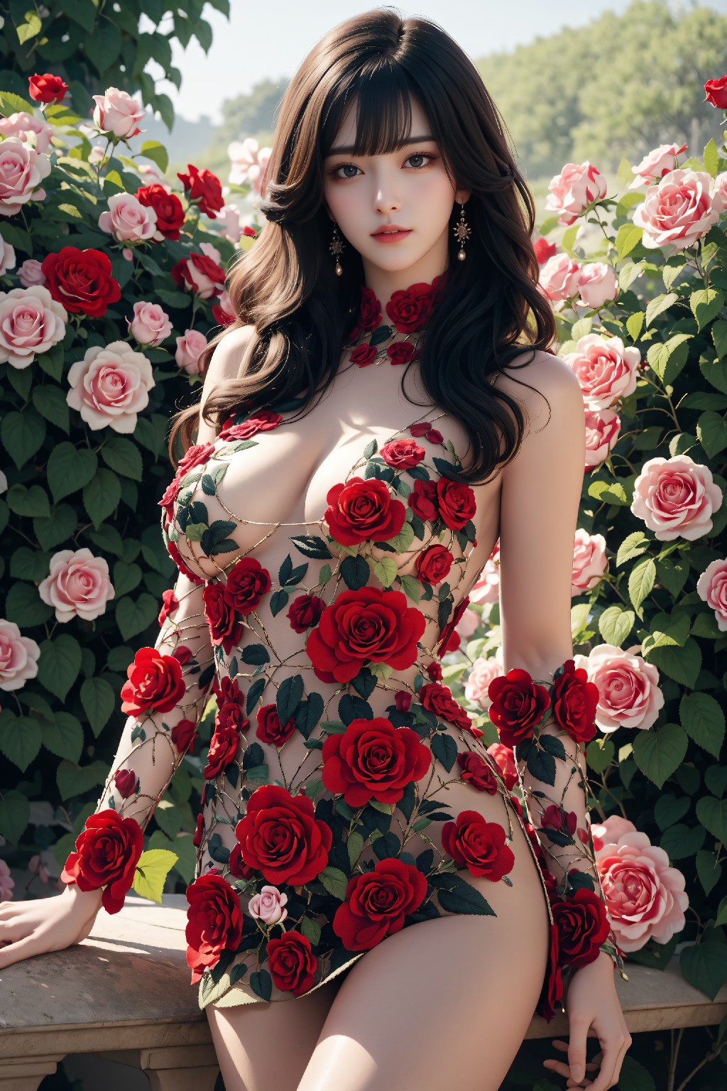 Rose Floral Dress