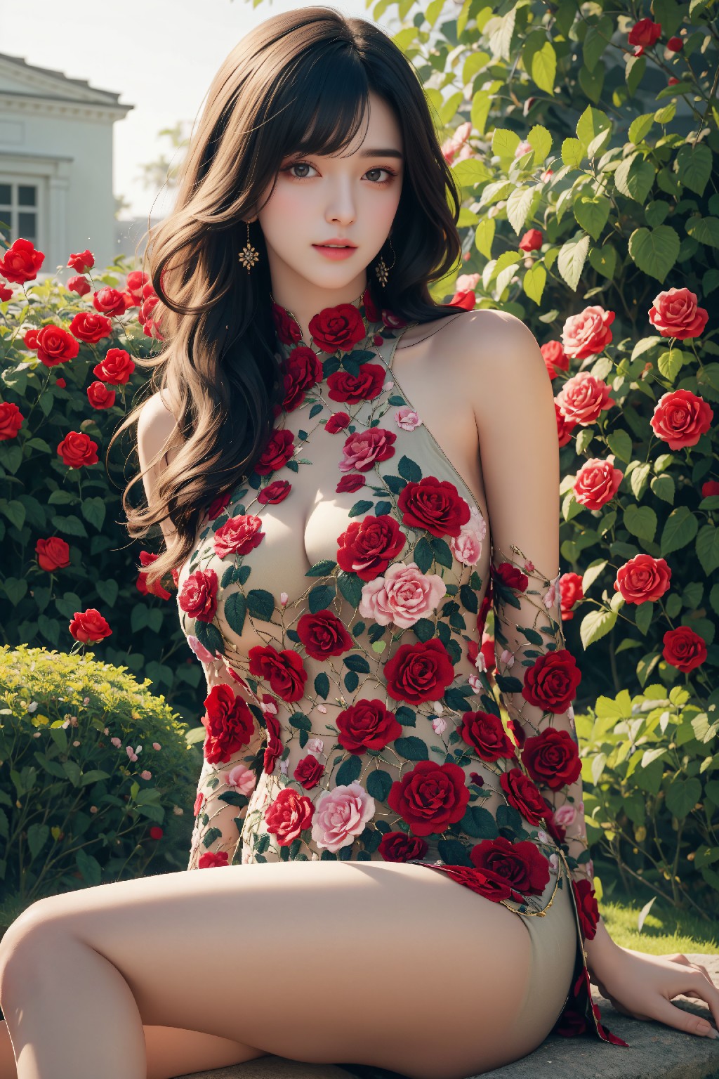 Rose Floral Dress