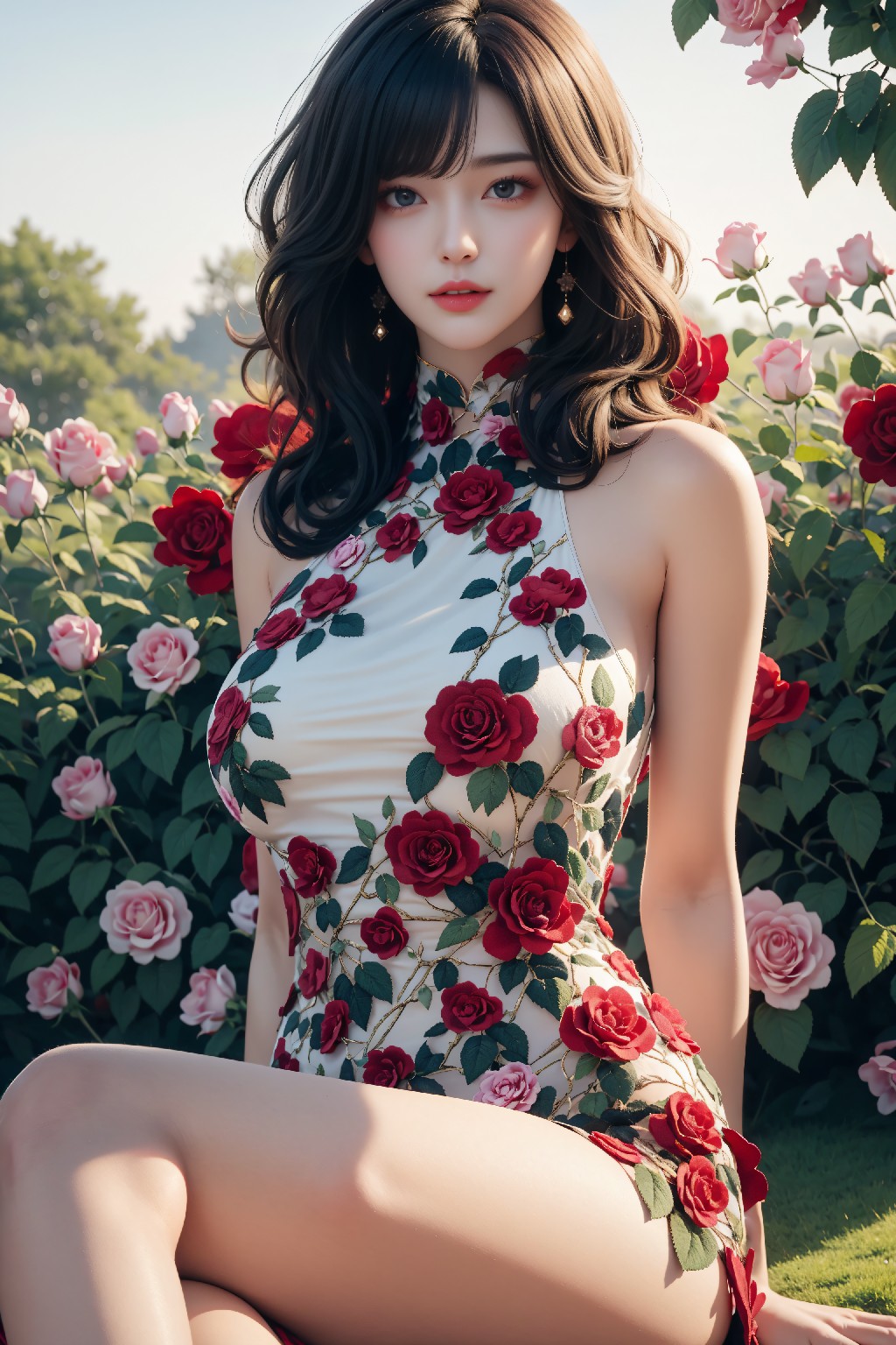 Rose Floral Dress