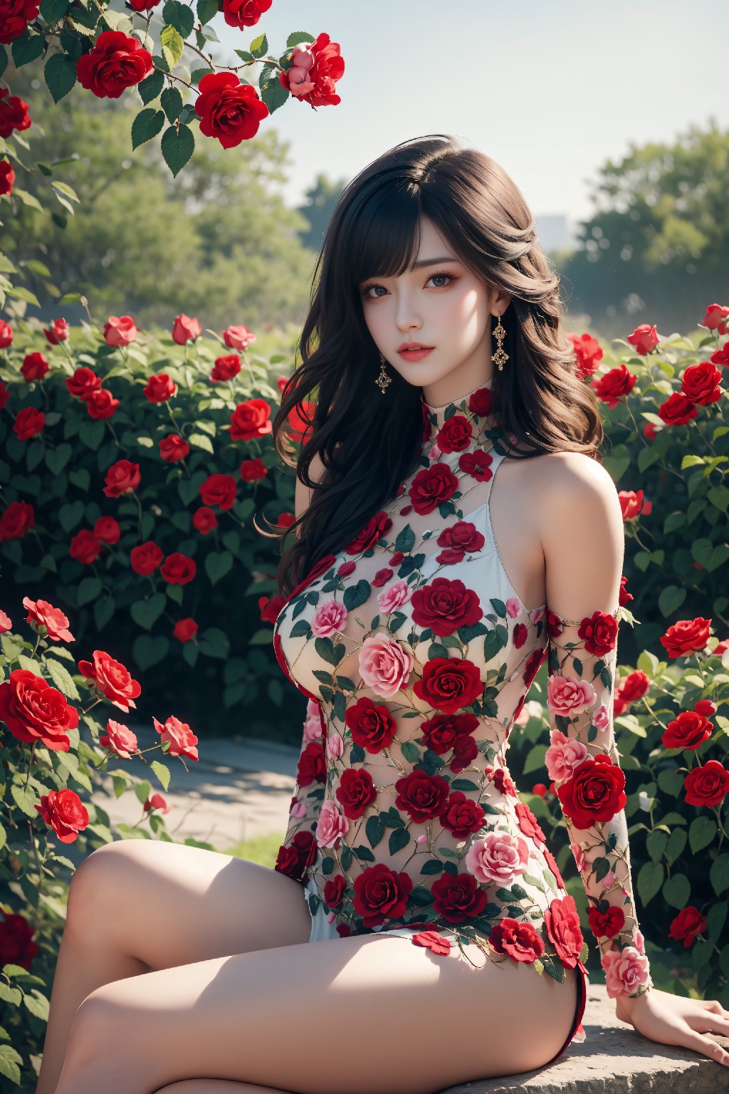 Rose Floral Dress