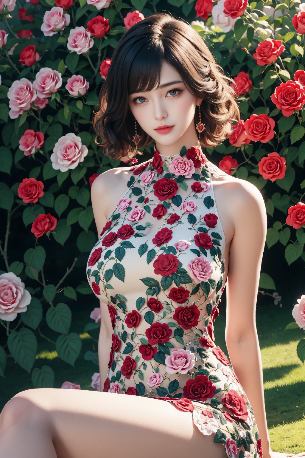 Rose Floral Dress