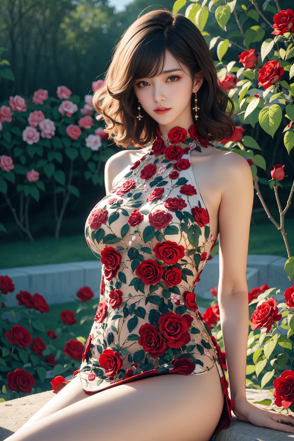 Rose Floral Dress