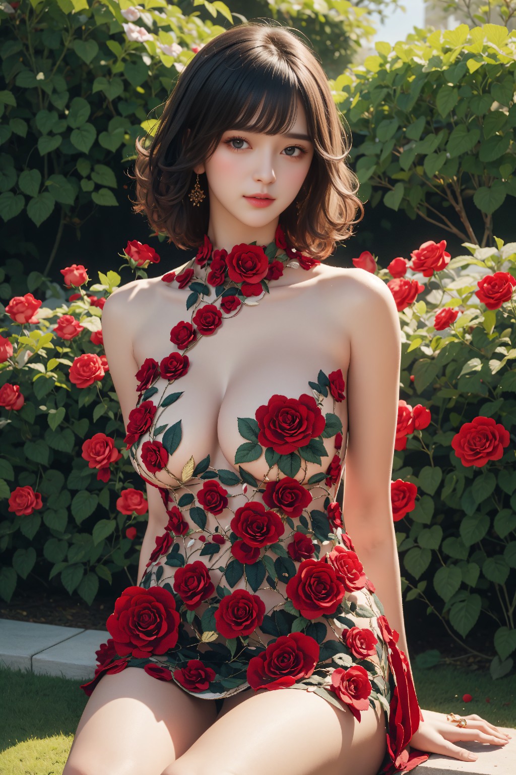Rose Floral Dress