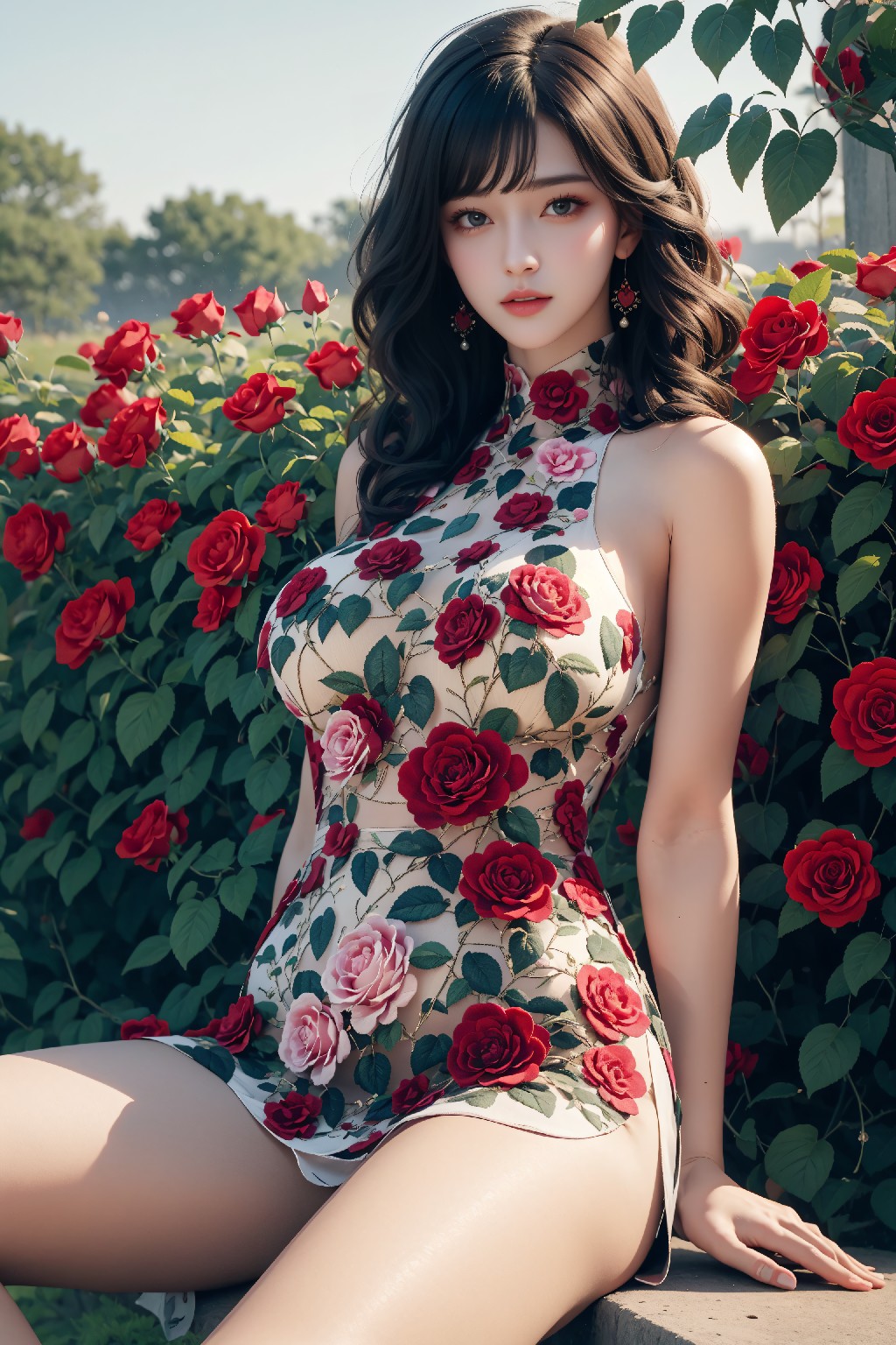 Rose Floral Dress